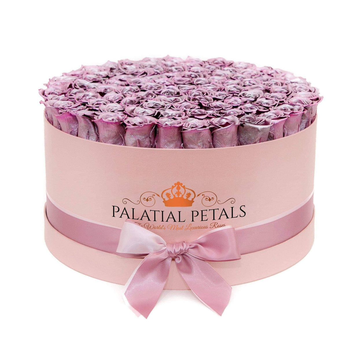 Pink Preserved Roses in Deluxe Round Gift Box