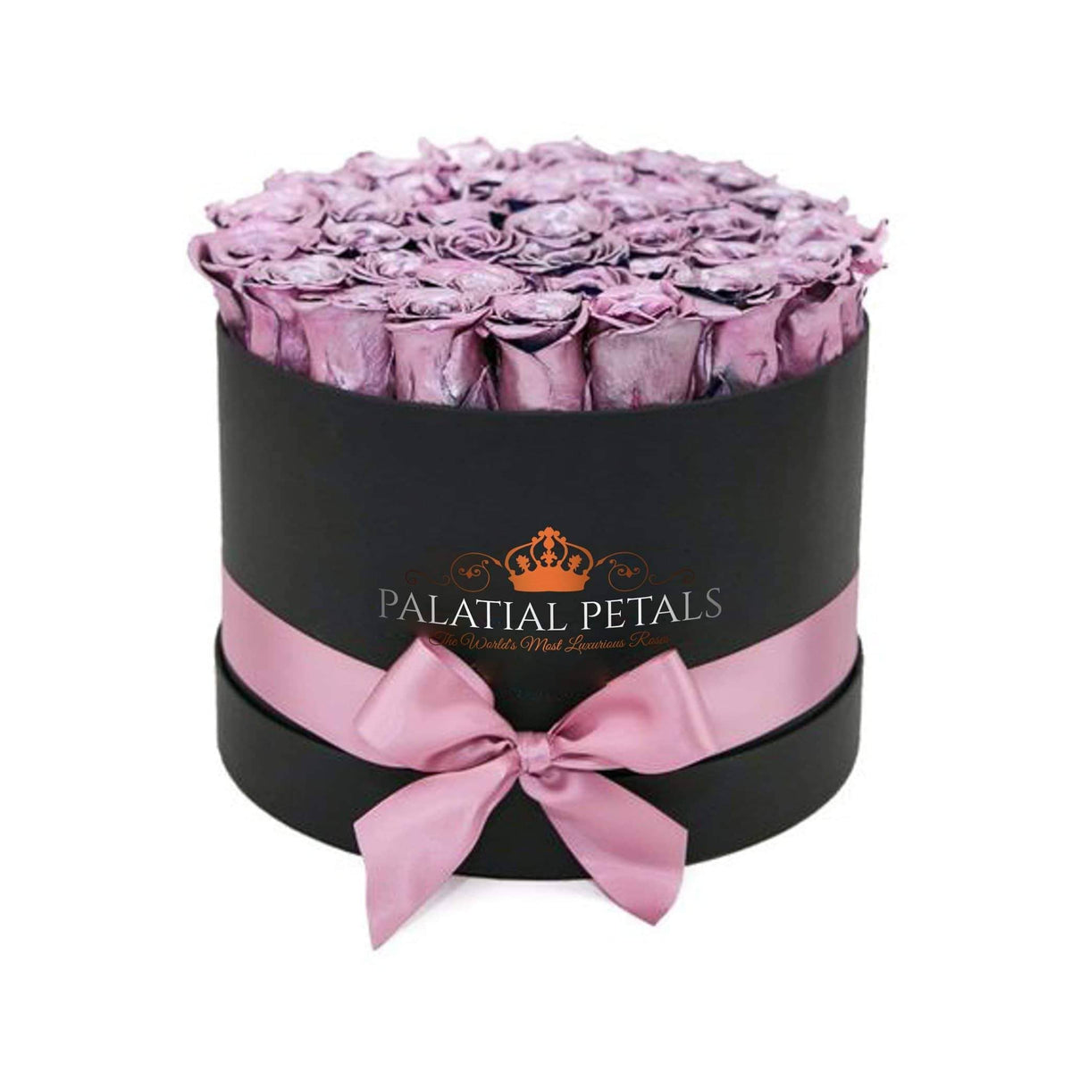 Grand Pink Preserved Roses in Round Gift Box