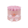 Bridal Pink Preserved Roses in Medium Round Gift Box