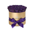 Majestic Purple Preserved Roses in Classic Round Gift Box