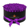 Majestic Purple Preserved Roses in Deluxe Round Gift Box