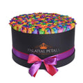 Rainbow Preserved Roses in Deluxe Round Gift Box