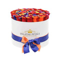 Grand Rainbow Preserved Roses in Round Gift Box