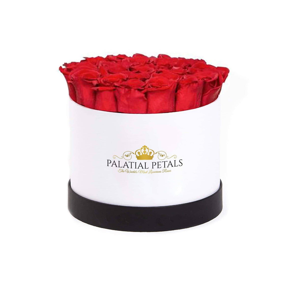 Red Preserved Roses in Classic Round Gift Box