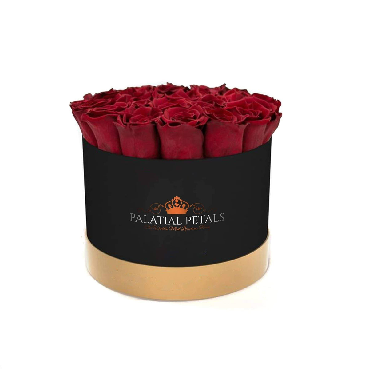 Red Wine Preserved Roses in Classic Round Gift Box