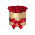 Red Preserved Roses in Round Gift Box