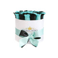 Blue & Black Magic Preserved Roses in Round Gift Box
