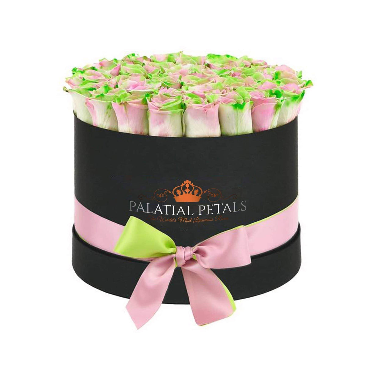 Grand Tropical Preserved Roses in Round Gift Box – Style 2